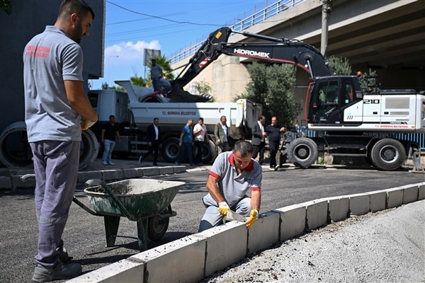 Bornova'da yol yapım çalışmaları tamamlandı