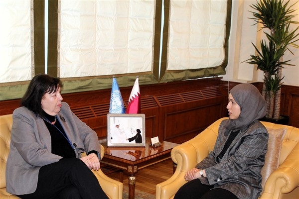 Al-Thani, BM'nin Çocuklar ve Silahlı Çatışmalar için Özel Temsilcisi Gamba ile görüştü