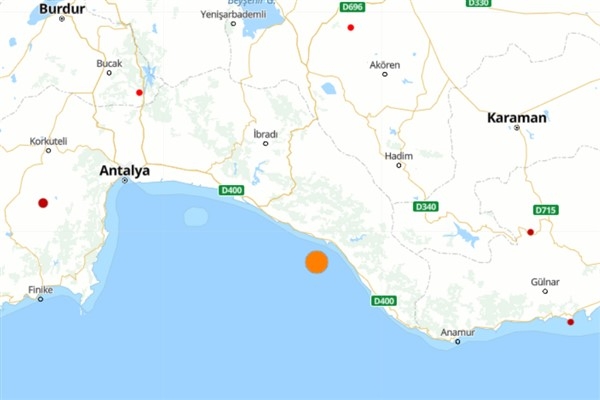 Akdeniz’de deprem
