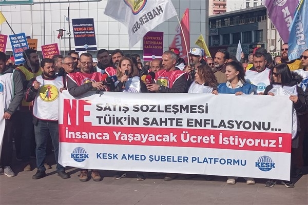 Diyarbakır'da kamu emekçileri iş bıraktı
