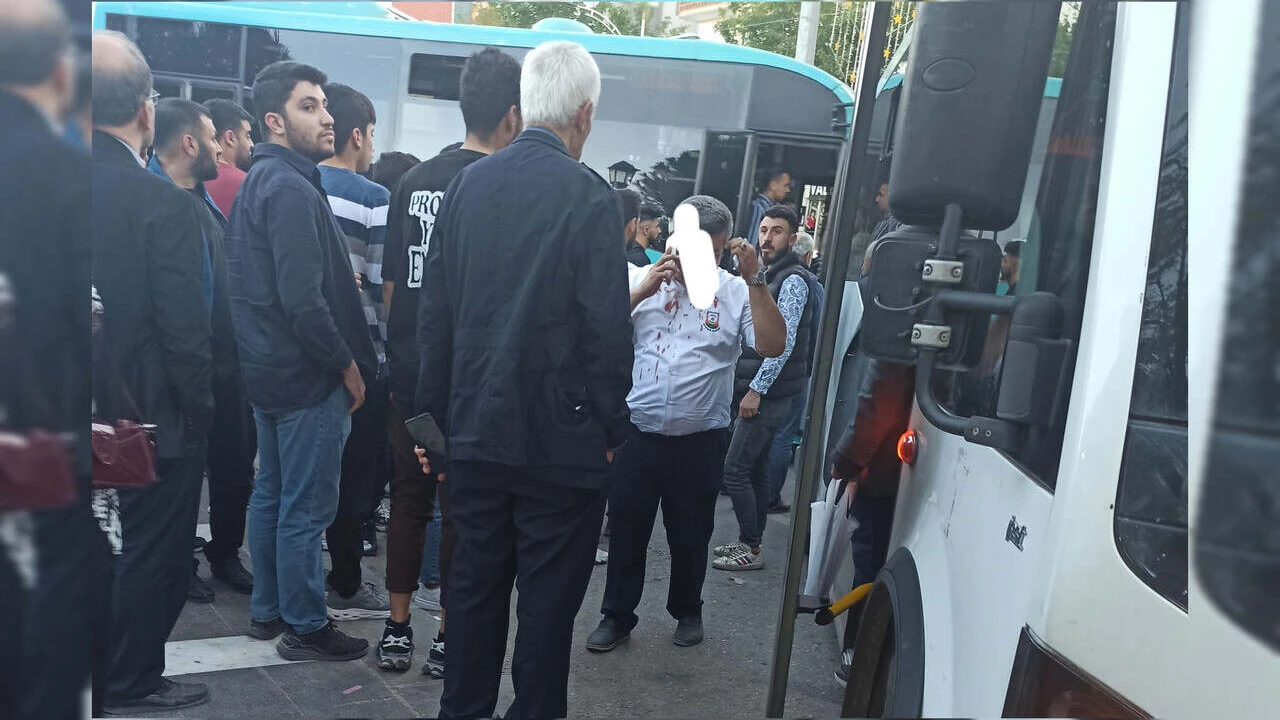 Şanlıurfa merkezde toplu taşıma şoförleri kavga etti vay halıma vay halıma