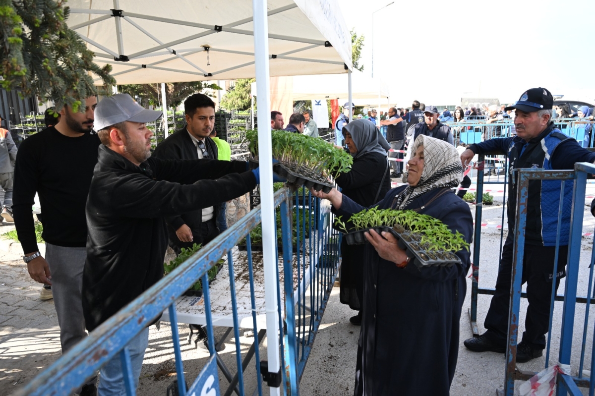 Kırşehir'de ücretsiz fidan dağıtımına başlandı