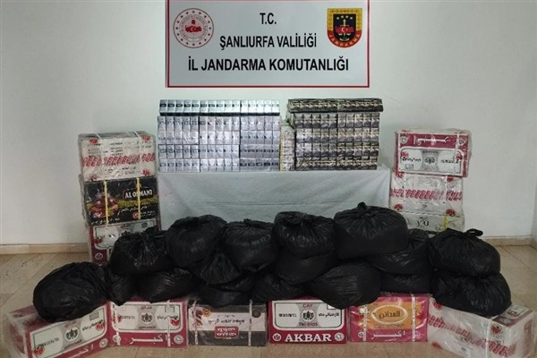 Şanlıurfa’da gümrük kaçağı sigara ve çay ele geçirildi