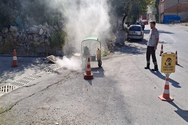 Kütahya'da sıcak sisleme ve ilaçlama çalışmaları devam ediyor