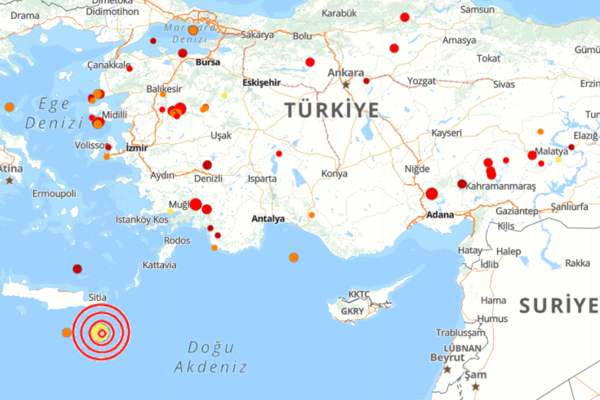 Akdeniz’de deprem