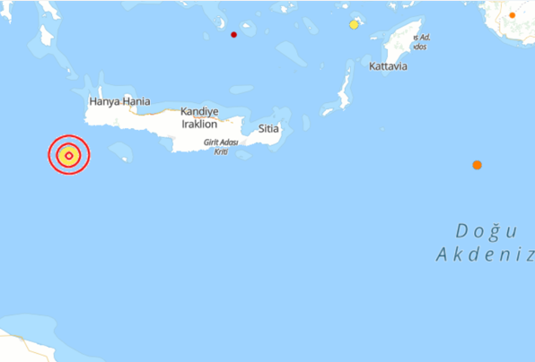 Akdeniz'de deprem