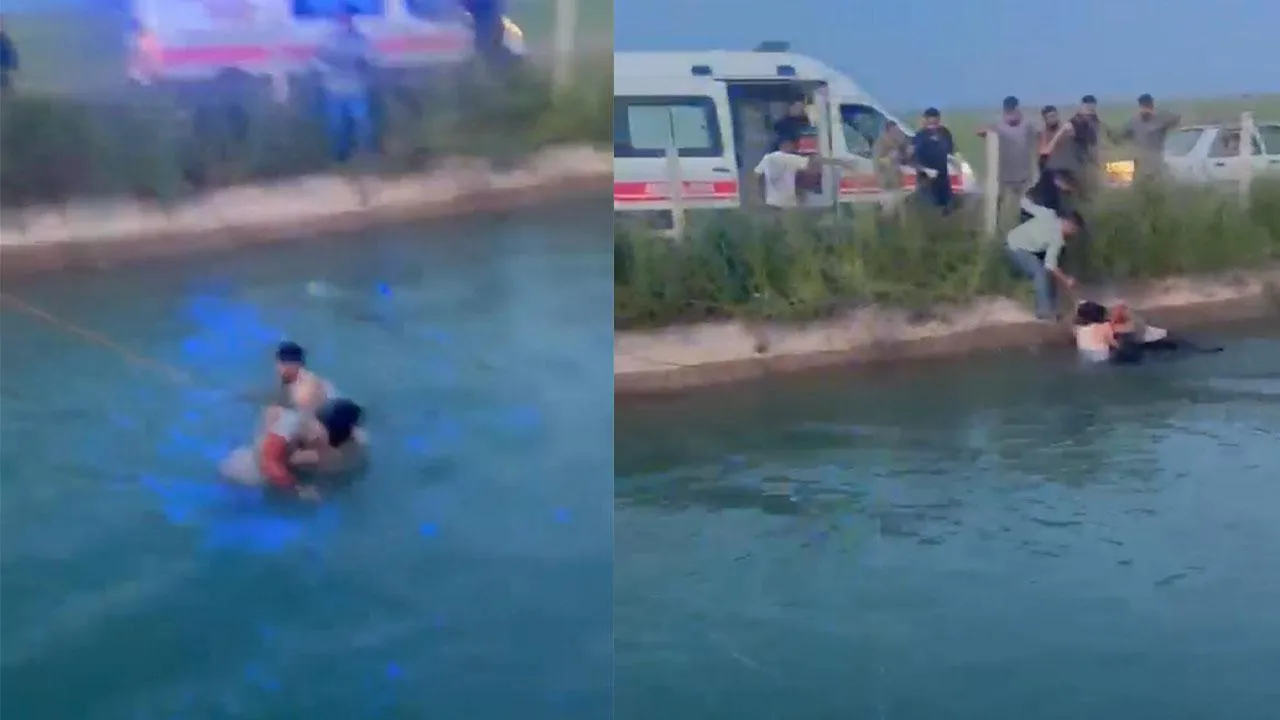 Eyyübiye ilçesinde  Kanala düşen 3 kişi kurtarıldı