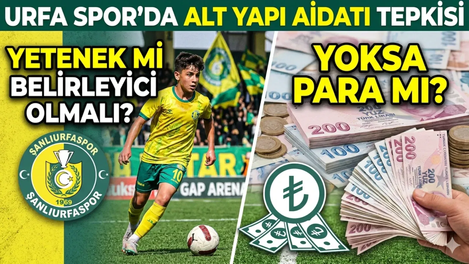 Urfaspor’da Alt Yapı Aidatı Tepkisi: “Yetenek Değil, Para mı Belirleyici Olacak?”