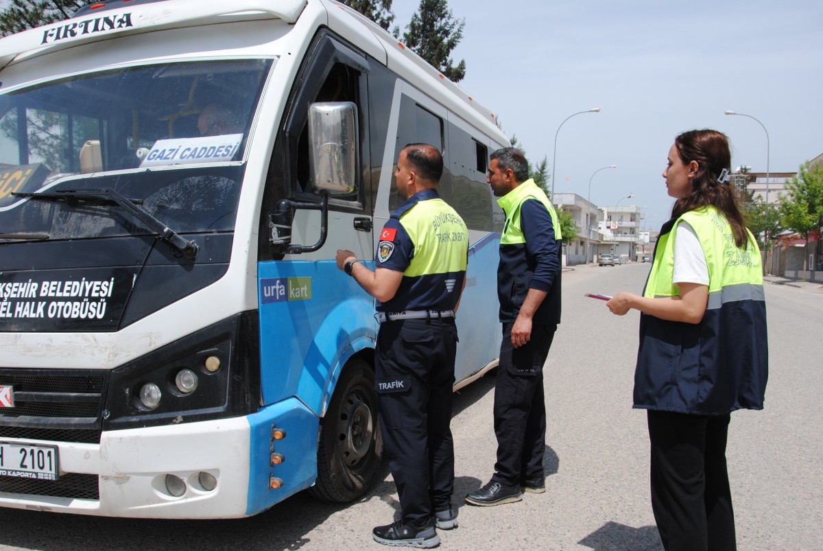 ŞANLIURFA’DA TOPLU TAŞIMA ARAÇLARI MERCEK ALTINDA