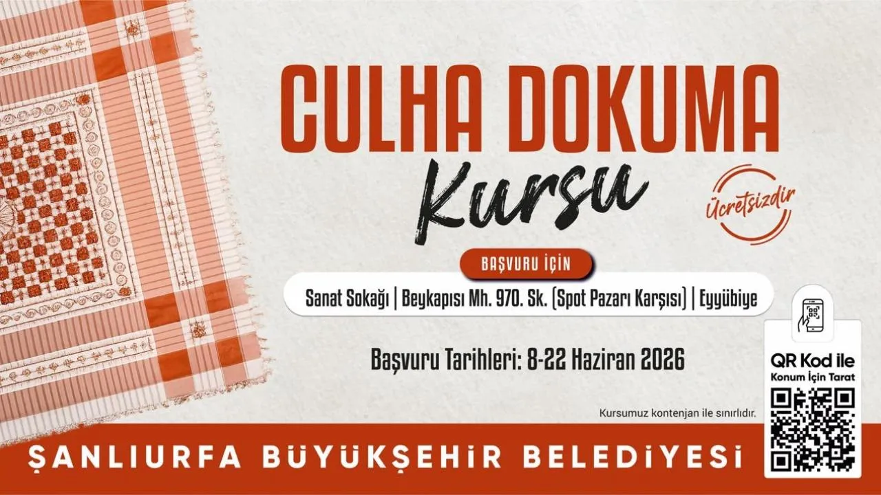 Şanlıurfa Büyükşehir Belediyesi Kültür Kursaları İçin Başvurular Başladı