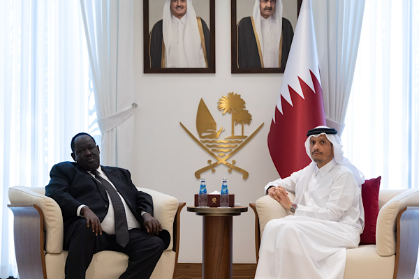 Al Sani, Güney Sudan Cumhurbaşkanı Güvenlik Danışmanı Gatluak'ı kabul etti