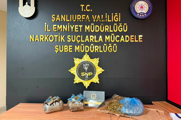 Şanlıurfa'da 3 kilo 650 gram esrar ele geçirildi