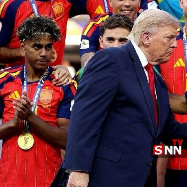 Yamal'dan Trump'a tarihi ayar! Görüntü kutlamalara damga vurdu