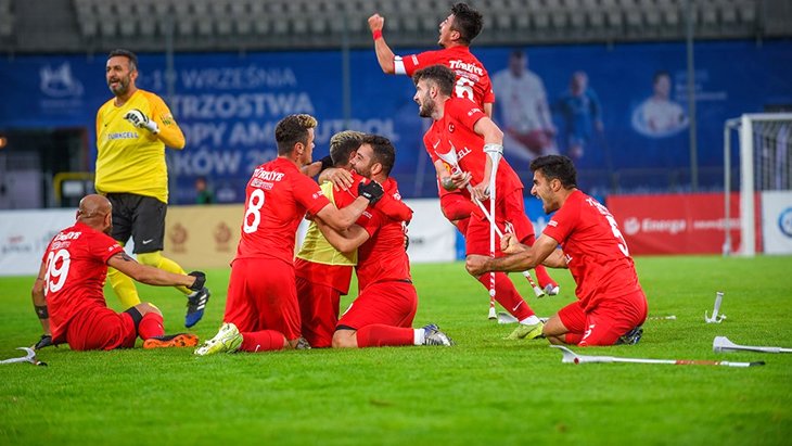 2021 Avrupa Şampiyonası finalinde İspanya'yı 6-0'lık skorla deviren Ampute Futbol Milli Takımı şampiyon oldu