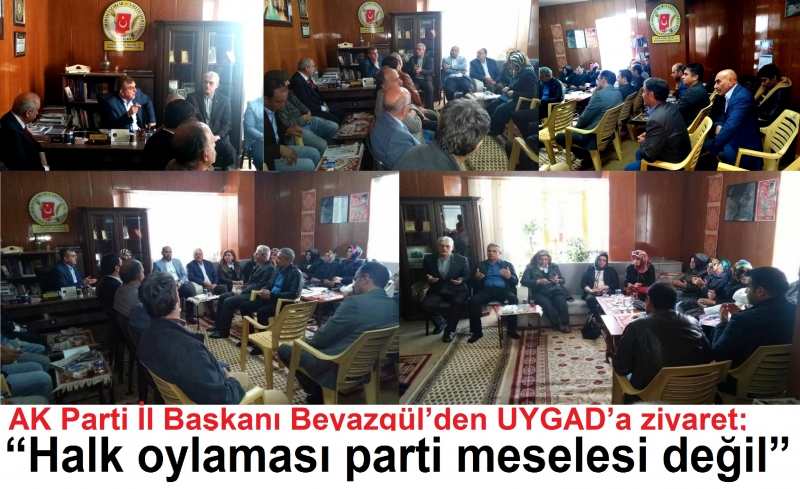 AK Parti İl Başkanı Beyazgül’den UYGAD’a ziyaret;  “Halk oylaması parti meselesi değil”
