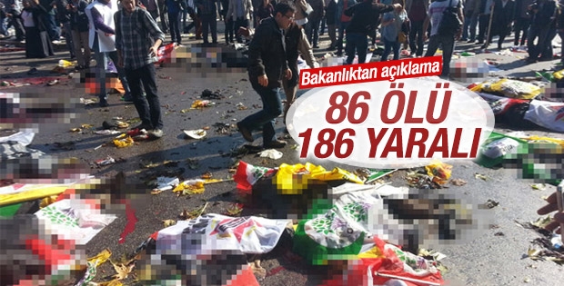 Ankara'daki patlamada ölü sayısı 86 oldu