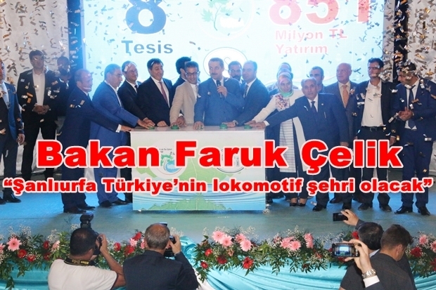 Bakan Çelik “Şanlıurfa Türkiye’nin lokomotif şehri olacak”