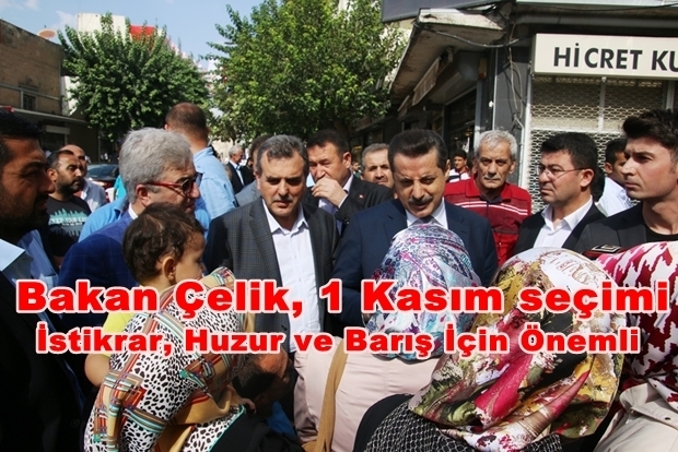 Bakan Faruk Çelik, 1 Kasım seçimi İstikrar, Huzur ve Barış İçin Önemli
