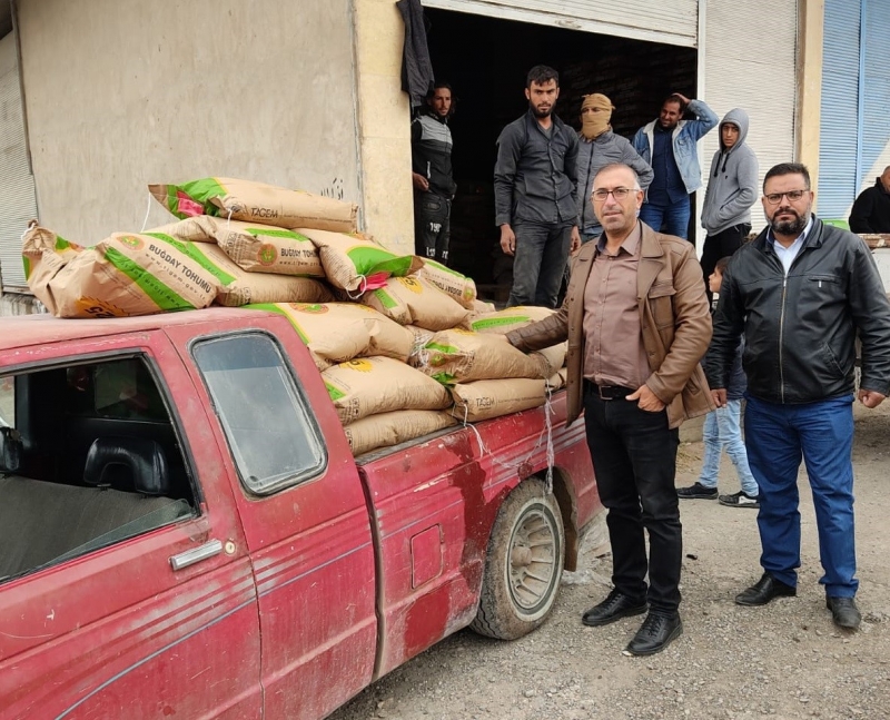 Barış Pınarı Çiftçisine 100 Ton Tohumluk Dağıtıldı