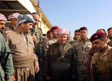 Barzani Cephedeki Peşmergeleri moral ziyareti etti