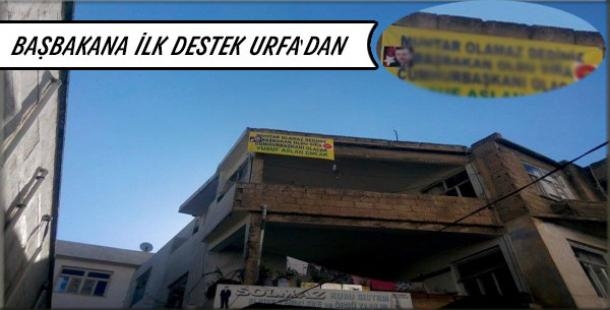 Başbakan’a Urfa’dan Afişli Destek