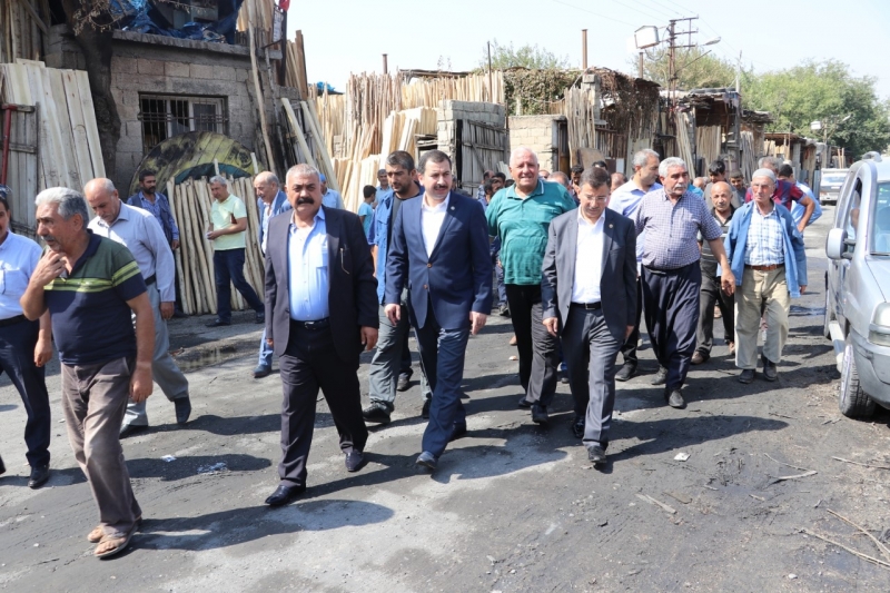 BAŞKAN BAYDİLLİ'DEN ODUNCU PAZARINA GEÇMİŞ OLSUN ZİYARETİ
