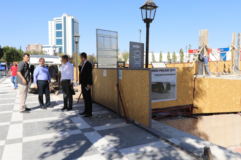 BAŞKAN ÇİFTÇİ, TRAMBÜS PROJESİ 1. ETAP ÇALIŞMALARINI İNCELEDİ