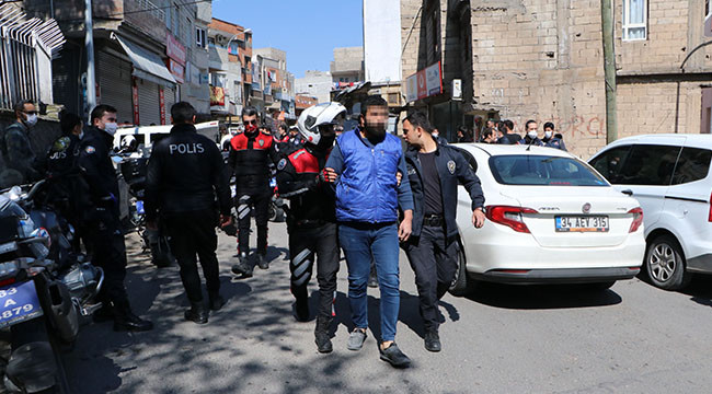 Eyyübiye ilçesinde Cezadan kurtulmak için polise saldırdılar