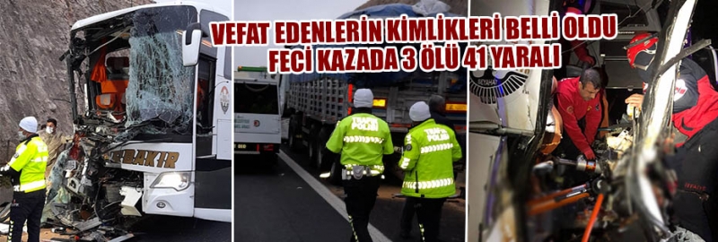 Şanlıurfa-Gaziantep Otoyolunda yolcu otobüsü tıra çarptı: 3 ölü, 41 yaralı